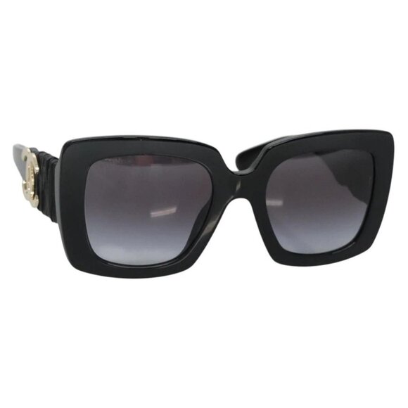 CHANEL COCO Mark Sunglasses plastic Black CC Auth yk18714V - Picture 1 of 11